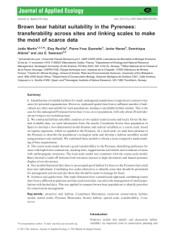 Brown bear habitat suitability in the Pyrenees: transferability
