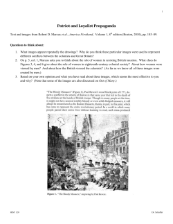 Patriot and Loyalist Propaganda