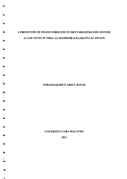 a prototype of online form one student registration system