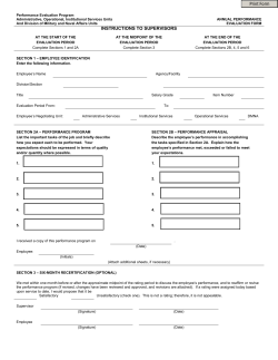 Performance Evaluation Program