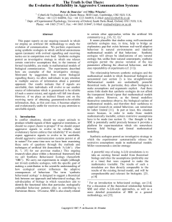 The Truth Is Out There: the Evolution of Reliability in Aggressive