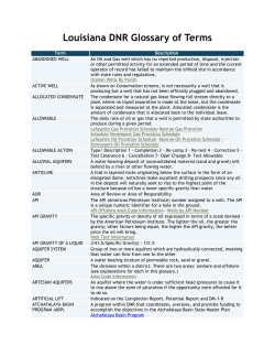 Louisiana DNR Glossary of Terms
