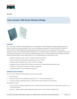 Cisco Aironet 1400 Series Wireless Bridge