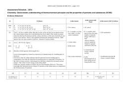 NCEA Level 3 Chemistry (91390) 2014