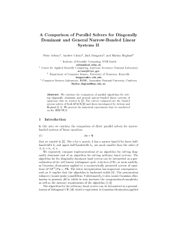 A Comparison of Parallel Solvers for Diagonally
