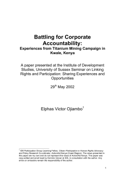 ojiambo - Participatory Methods