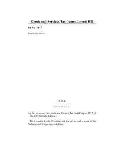 Goods and Services Tax (Amendment) Bill