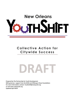 New Orleans - The Forum for Youth Investment