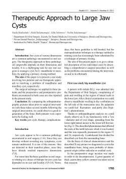 Therapeutic Approach to Large Jaw Cysts