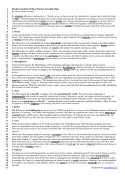 Modern Societies Where Women Literally Rule 1 2 3 4 5 6 7 8 9 10