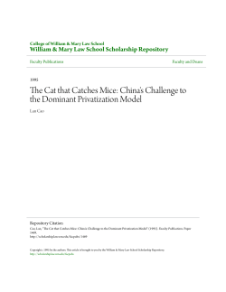 The Cat that Catches Mice: China`s Challenge to the Dominant