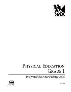 Physical Education Grade 1 - Province of British Columbia