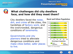 What challenges did city dwellers face, and how did they
