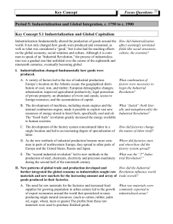 Period 5: Industrialization and Global Integration, c.