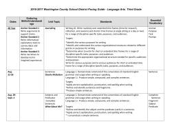 Language/ Writing Pacing Guide