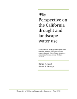 9%: Perspective on the California drought and landscape water use