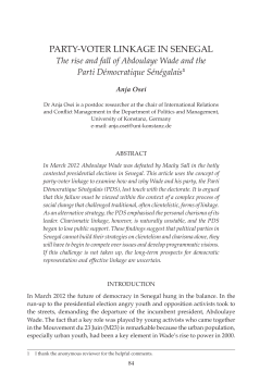 party-voter linkage in senegal