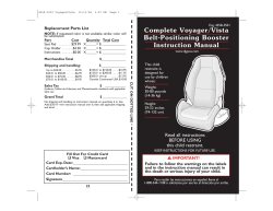 Instructions - (Manufacture Date &ndash; until 07-21-2005)