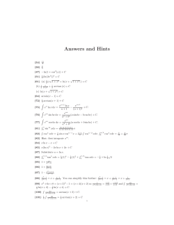 Answers and Hints