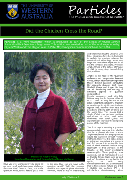 Particles - School of Physics