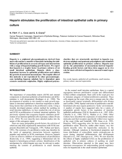 Heparin stimulates the proliferation of intestinal epithelial cells in