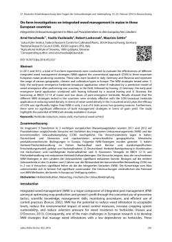 On-farm investigations on integrated weed - OJS
