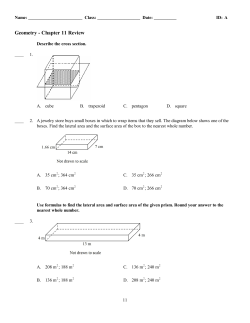 Geometry - Chapter 11 Review
