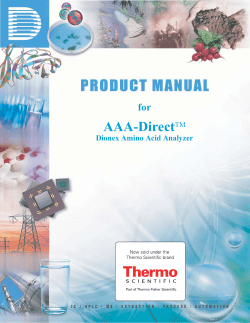 AAA-Direct Dionex Amino Acid Analyzer