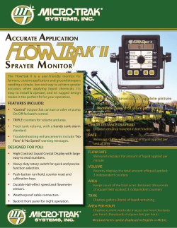 pdf Flow-Trak™ II Product Literature - Micro