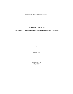 CARNEGIE MELLON UNIVERSITY THE KYOTO PROTOCOL: THE