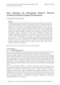 New Equation for Estimating Outdoor Thermal Comfort in Humid