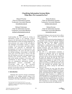 Classifying Information Systems Risks