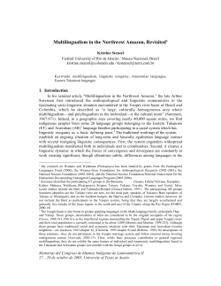 Multilingualism in the Northwest Amazon, Revisited