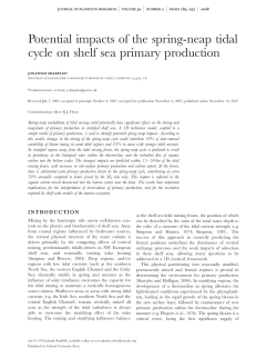 Potential impacts of the spring-neap tidal cycle