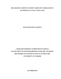 The Journey Motif in Women‟s Identity Formation