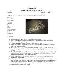 Passive transport lab in class only