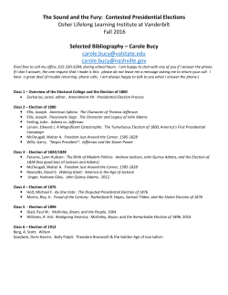 The Sound and the Fury: Contested Presidential Elections Osher