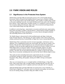 2.0 PARK VISION AND ROLES