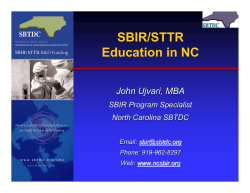 SBIR - The University of North Carolina at Pembroke