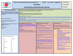 2012-2013 Instructional Curriculum Plan Grade: 10 Course: English