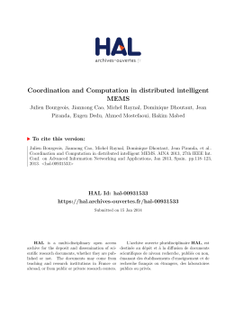 Coordination and Computation in distributed intelligent MEMS