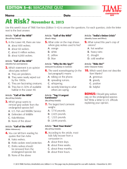 Edition 5&ndash;6: MAGAZINE QUIZ