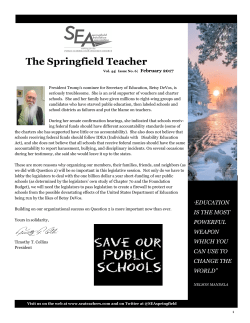 2017/2 February Issue - Springfield Education Association