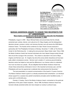 marian anderson award to honor two