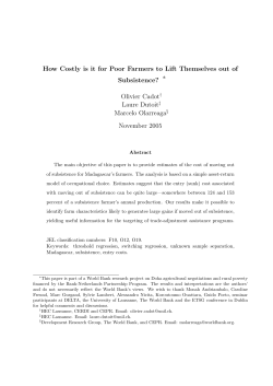 How Costly is it for Poor Farmers to Lift Themselves out of