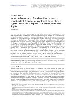 Inclusive Democracy: Franchise Limitations on Non