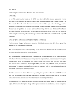 IDFC LIMITED Methodology for determination of interest rates for