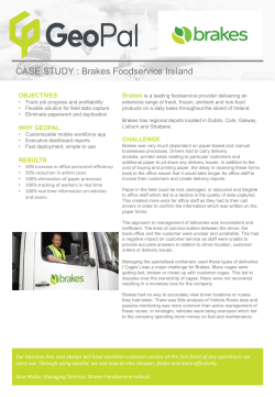 Brakes Case Study - GeoPal Solutions