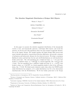 The Absolute Magnitude Distribution of Kuiper Belt Objects