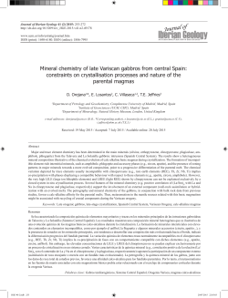 Mineral chemistry of late Variscan gabbros from central Spain